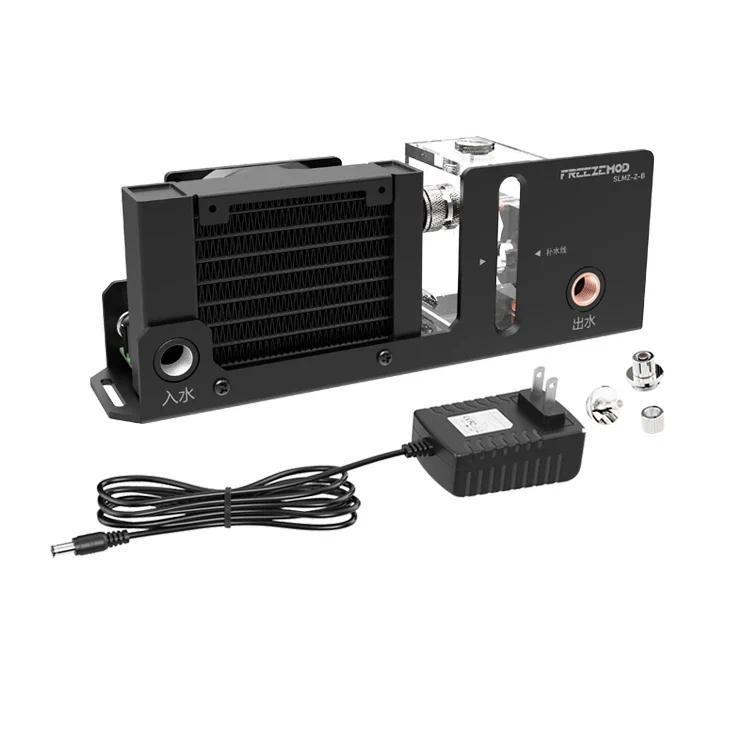 FREEZEMOD 80mm Aluminum Radiator Reservoir Pump Integrated Water Cooling Module AIO Kit Module 2000R