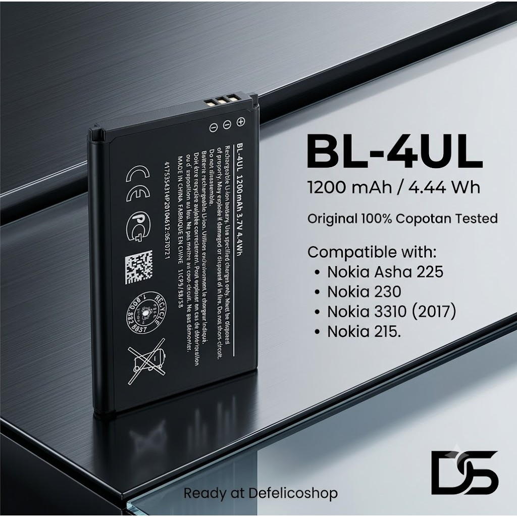 Baterai Nokia BL-4UL / BL4UL Original - Batre Nokia Asha 225 / 3310 Reborn 1200mAh