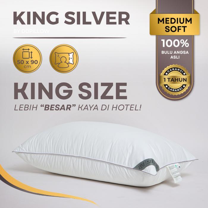 DDPillow / Bantal Hotel Bintang 5 Bulu Angsa Asli, Type King Silver | Bantal 100% Bulu Angsa Asli  O