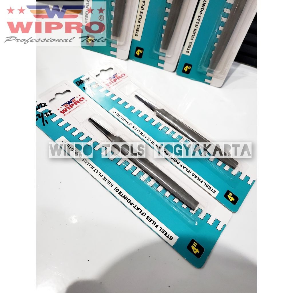 Wipro Kikir Plat Halus 4" 6" / Kikir Gergaji Kayu Wipro / Flat Pointed Wipro Original