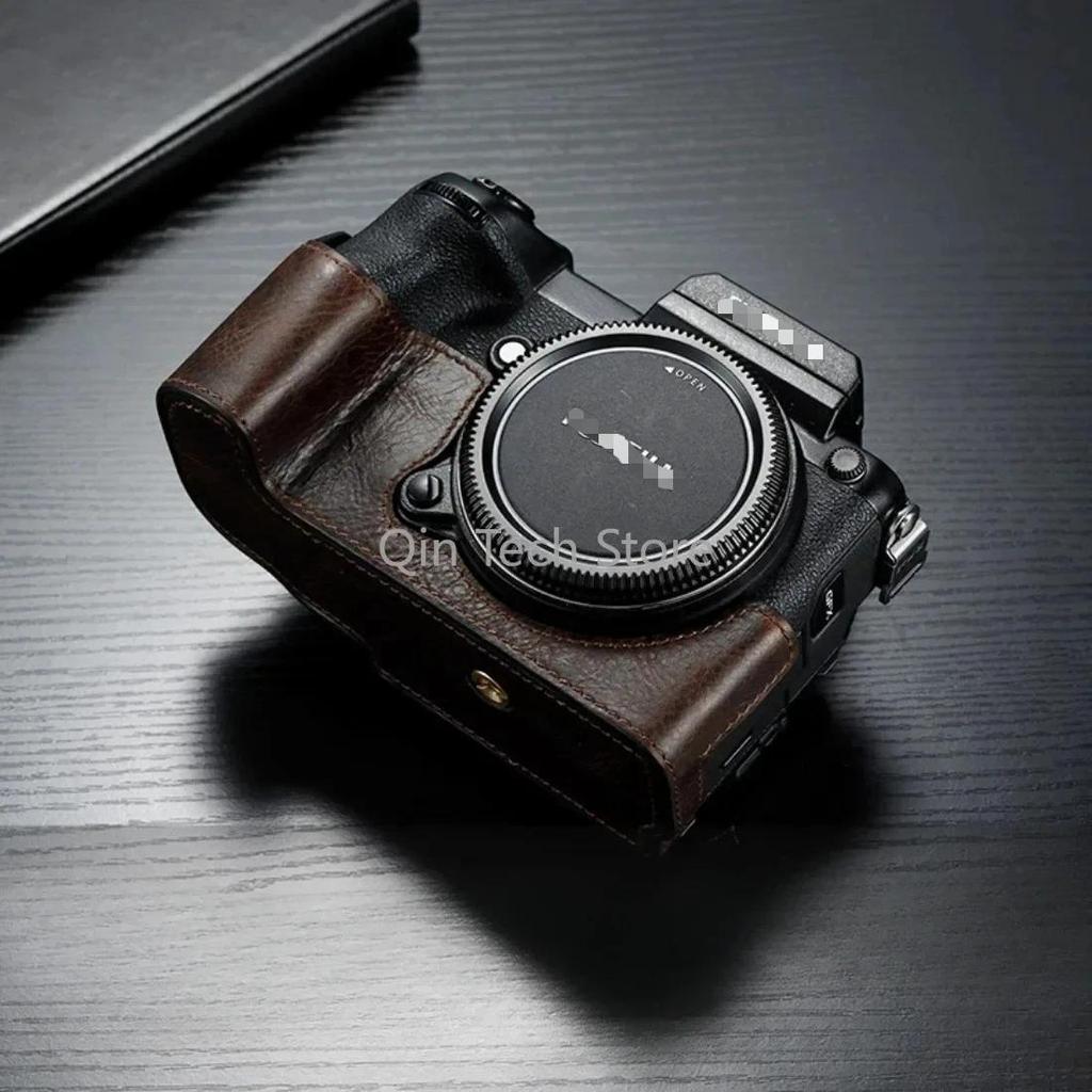 Genuine Leather Camera Half Case For Fujifilm GFX50S GFX50SII GFX50R GFX100S Bag Protective Bodysuit
