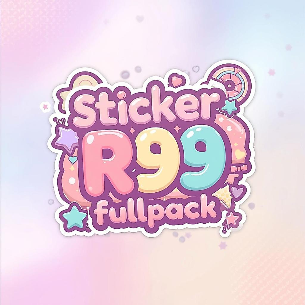 Stiker kode r99 scrapbook 99