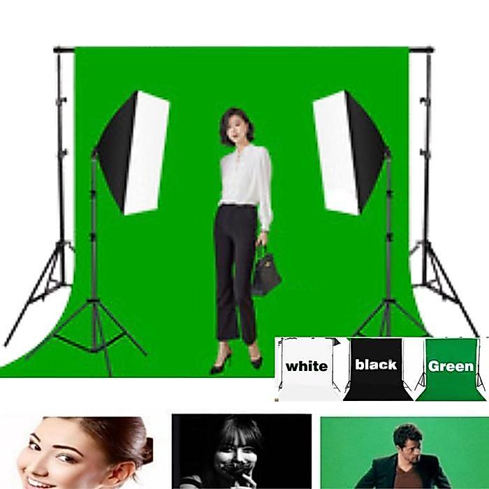Paket Lighting Mini Studio Background Foto Lampu studio soft Box FR08 - Set 2 Lighting