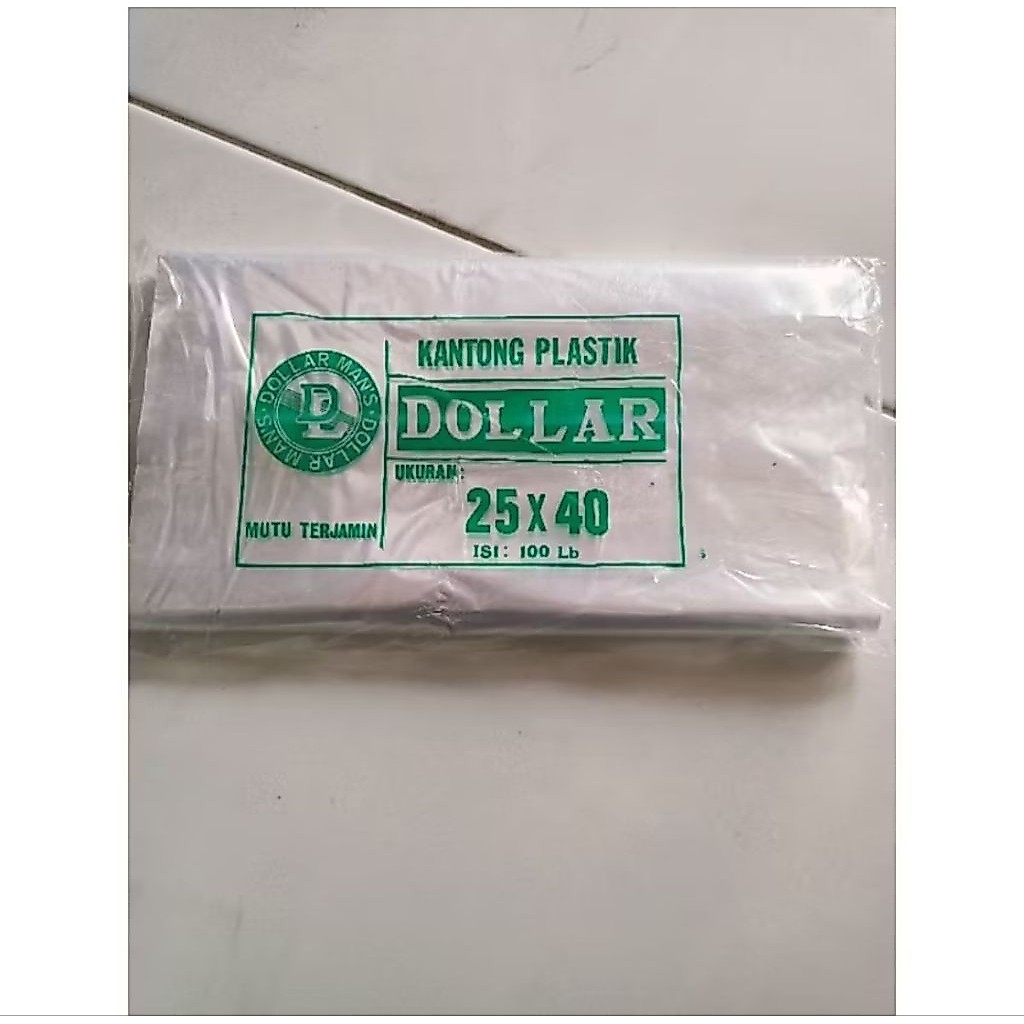 Plastik Dollar 25X40 Dollar 1 Bal ( 50 Pak ) Co