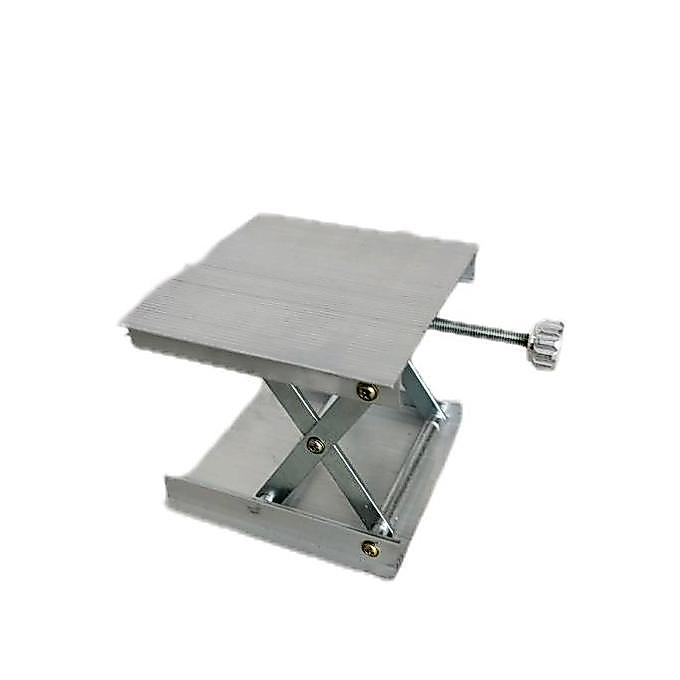 *****] labjack aluminium 9 x 9 cm 90 x 90 mm lab jack meja dongkrak laboratorium