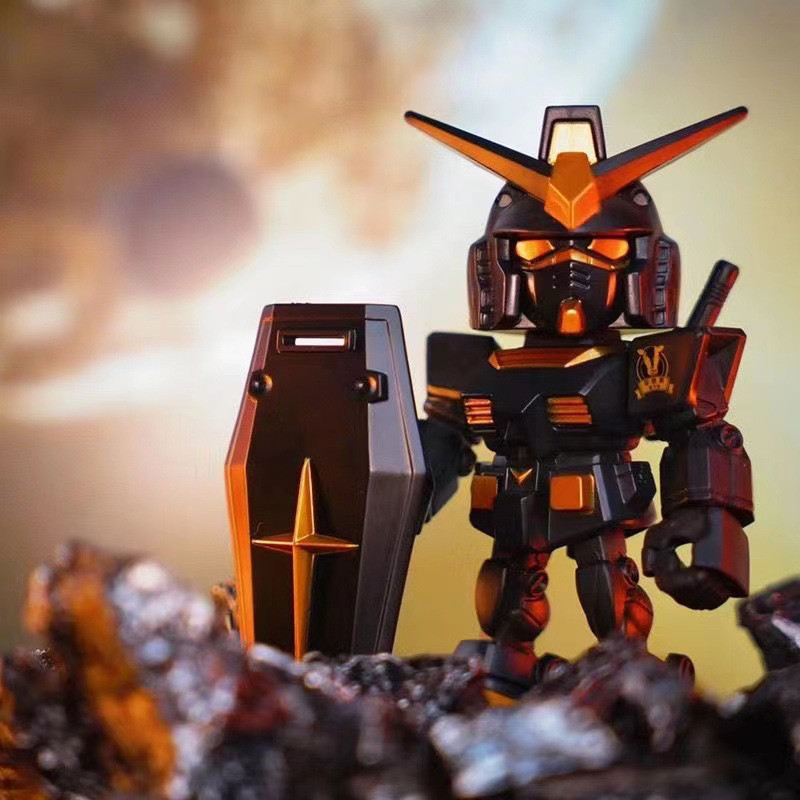 -JOJU- CLASSIC STYLE TOY / ACTION FIGURE MINI EXCLUSIVE RX-78-2 / BLACK GOLD ROBOT CLASSIC
