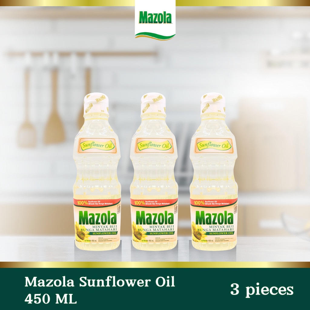 

Mazola Sunflower Oil Minyak Biji Bunga Matahari 450 ml - [Isi 3 PCS]