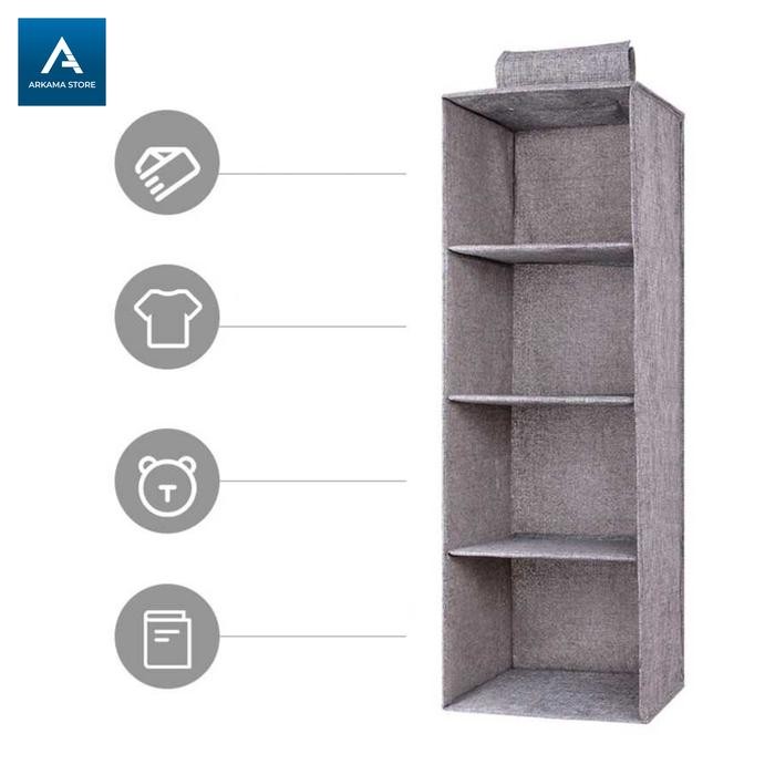 rak laci gantung kain lipat gantungan pakaian baju lemari storage box
