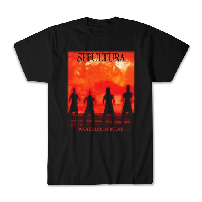 (COD) KAOS BAND SEPULTURA - ROOTS BLOODY ROOTS - M, Hitam