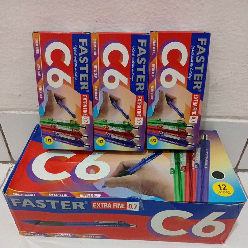 

pulpen Faster C6 extra fine 0.7 warna HITAM. ( harga untuk per pak/12 pcs)