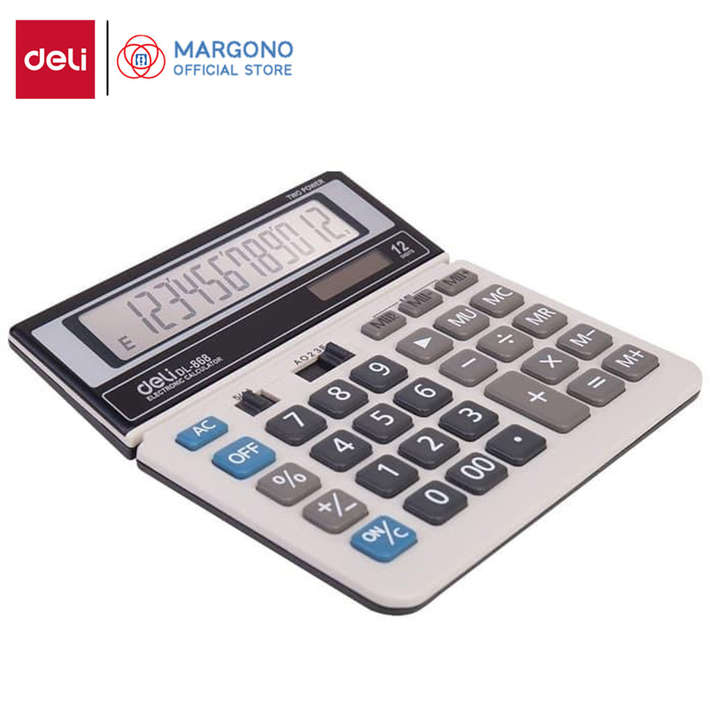 

Deli Kalkulator Meja 12 Digit / Desktop Calculator Warna Abu Abu / Grey W686