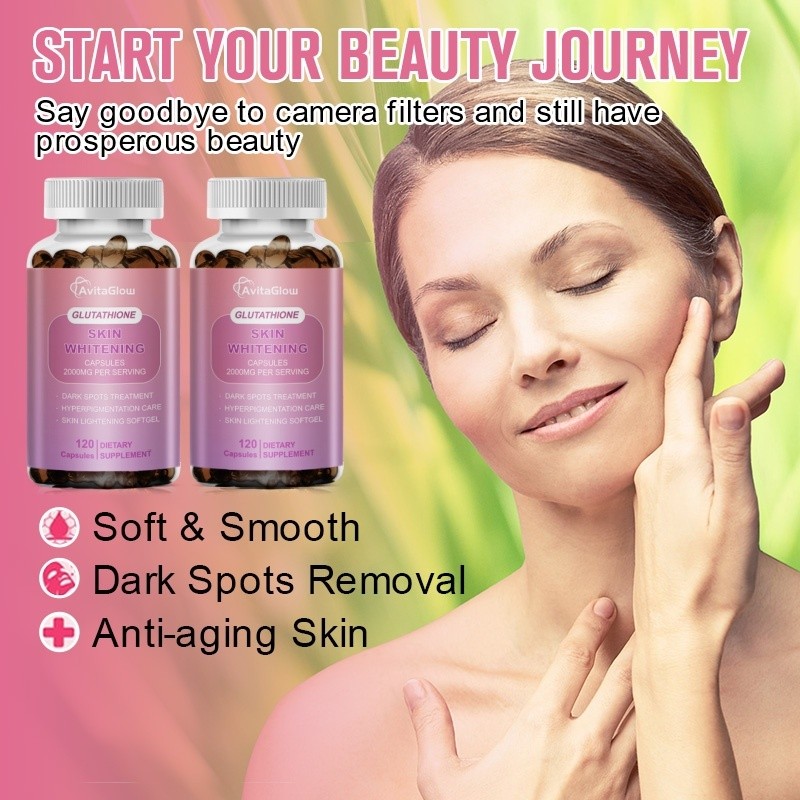 Glutathione Collagen Capsules Whitening Skin Anti Aging Collagen Glow Capsule Beauty Supplement