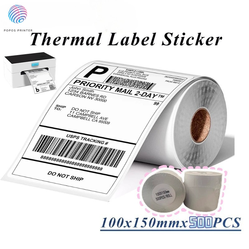 

STICKER KERTAS THERMAL LABEL 100X150 MM A6 500 LEMBAR support PP-TP461 Printer