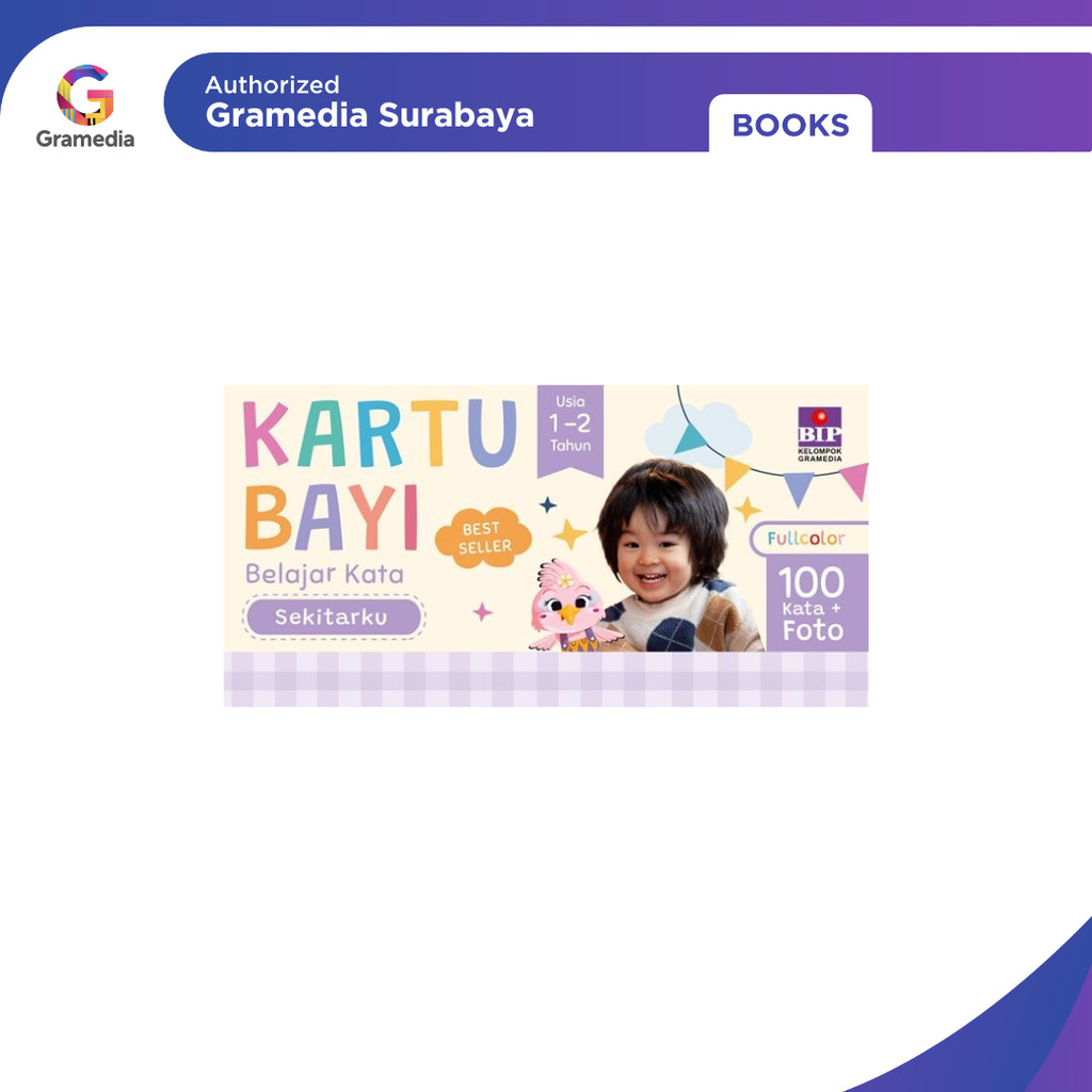Gramedia Surabaya - Kartu Bayi Belajar Kata: Sekitarku (1-2 tahun)