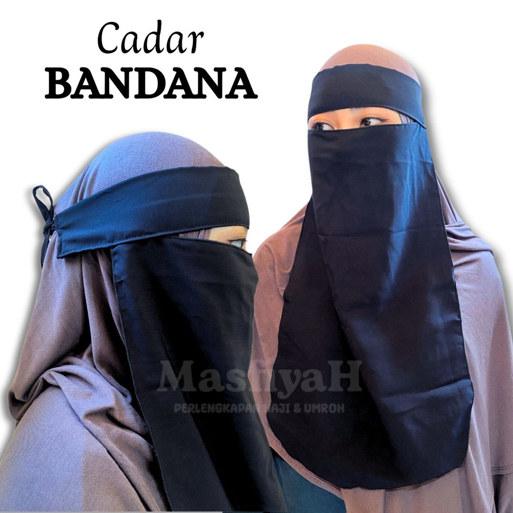 CADAR BANDANA NIQAB BANDANA CADAR HITAM CADAR BANDANA POLOS CADAR SYARI HIJAB SYARI KHIMAR NIQOB BAN