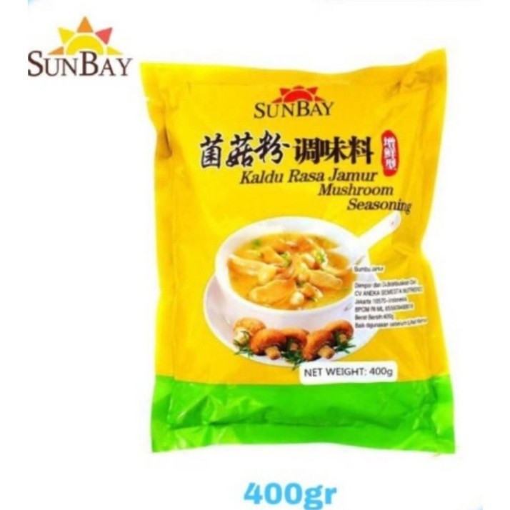 

kaldu jamur sunbay 400 gr/penyedap rasa kaldu jamur
