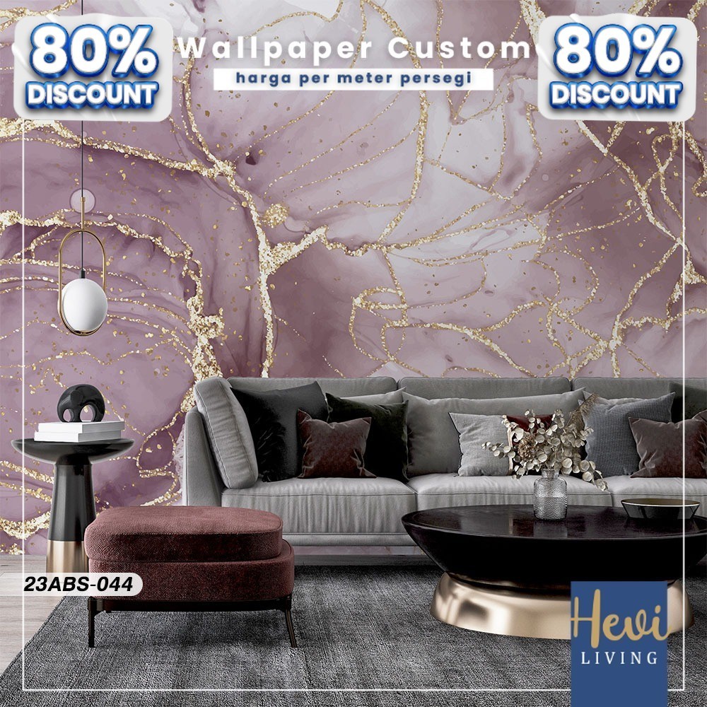 Wallpaper Custom - Wallpaper Custom Ruang Tamu - Wallpaper Custom Gambar Marble / Marmer - Wallpaper