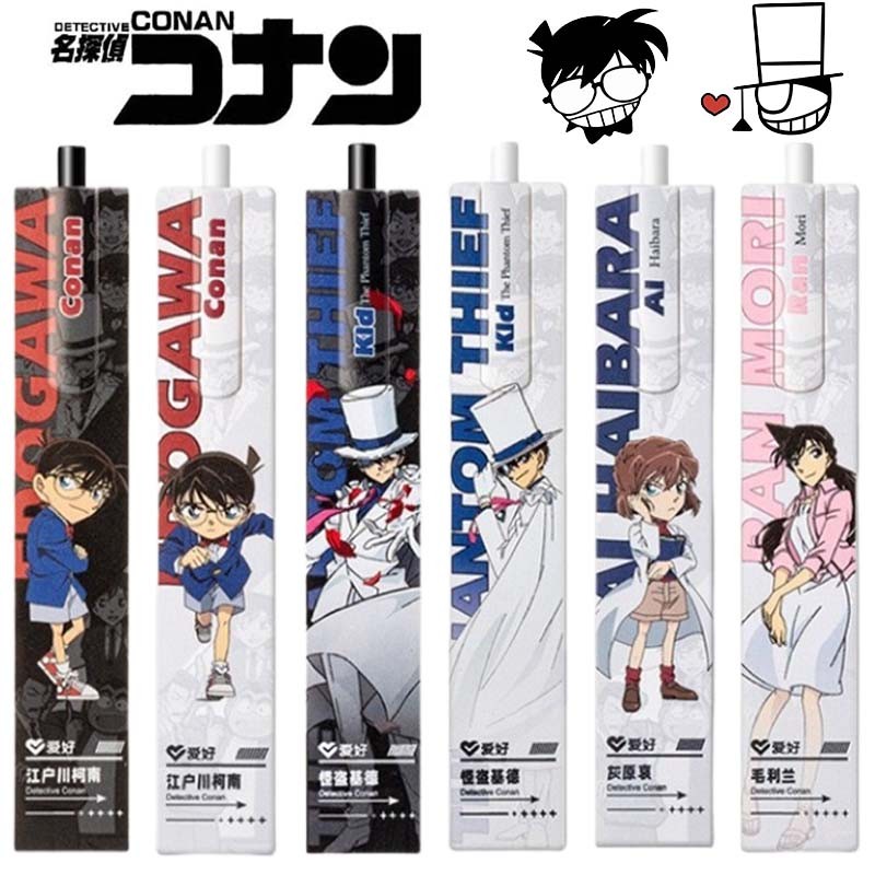 

Detective Conan Gel Pens Black Refill Gel Pen Bullet Tip 0.5mm School Office Supplies Stationery Kawaii Accessories Stationery