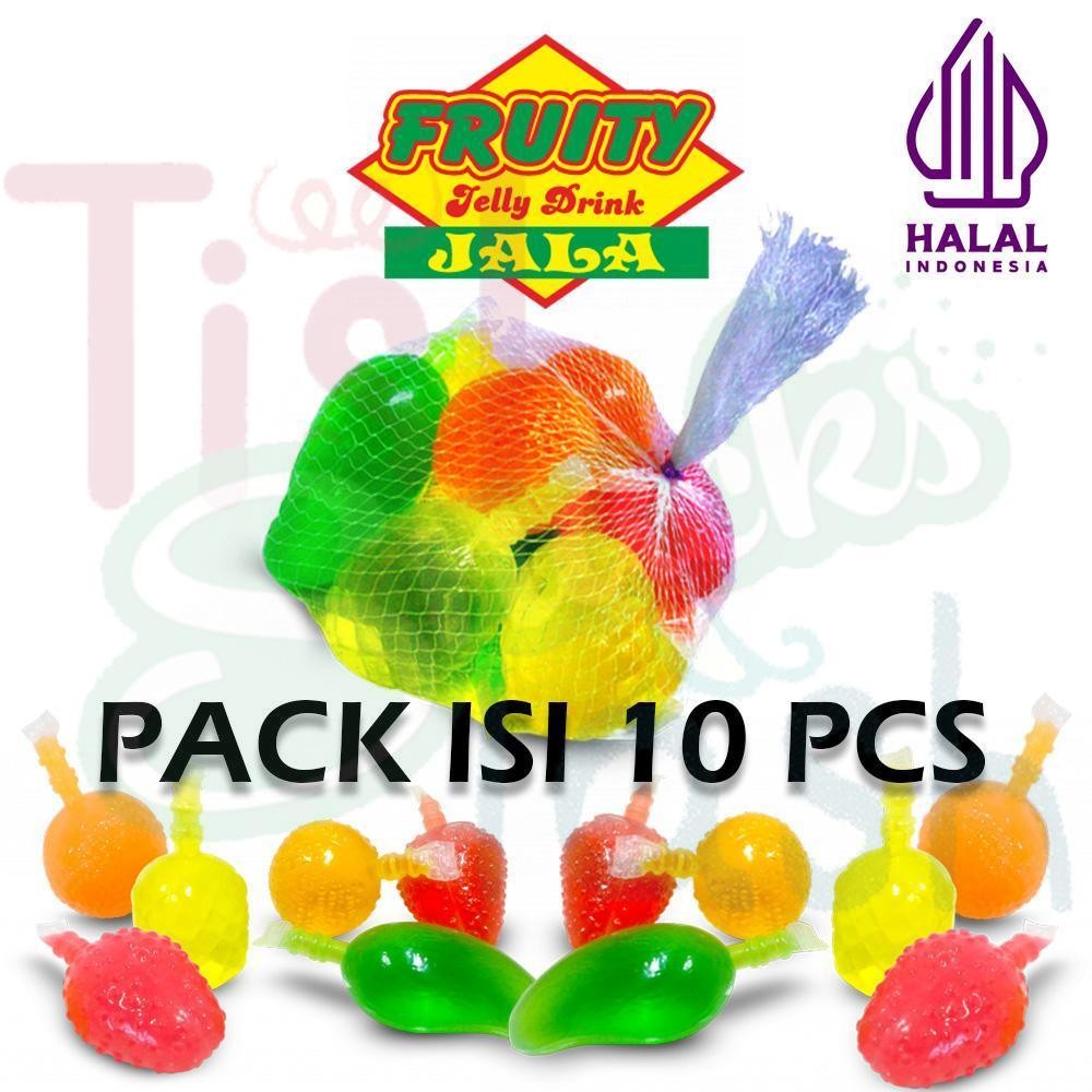 

Fruity Jelly Drink JALA Pack Isi 10 PCS Stroberi Melon Mangga Jeruk Halal Indonesia