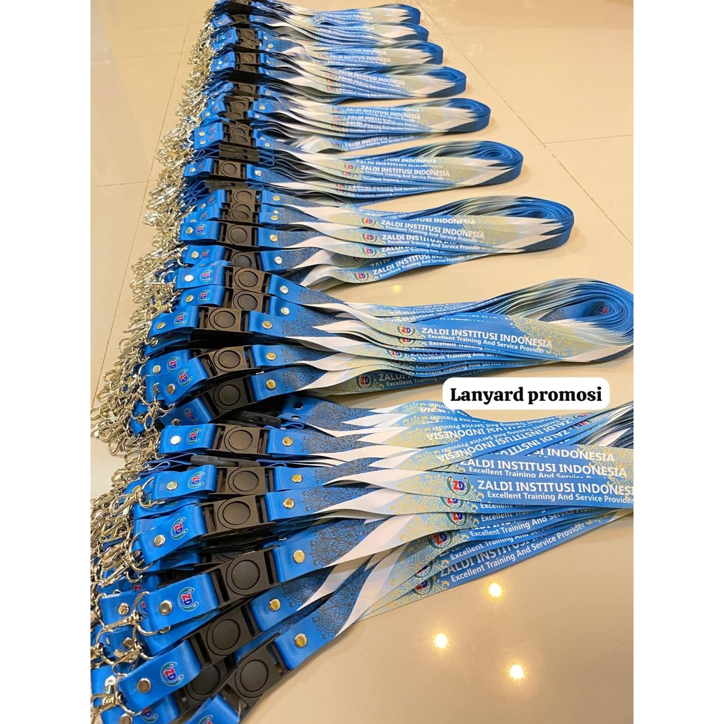 

Cetak Lanyard 2cm 1/2 sisi | Lanyard Custom | Tali Id Card | Bebas Design