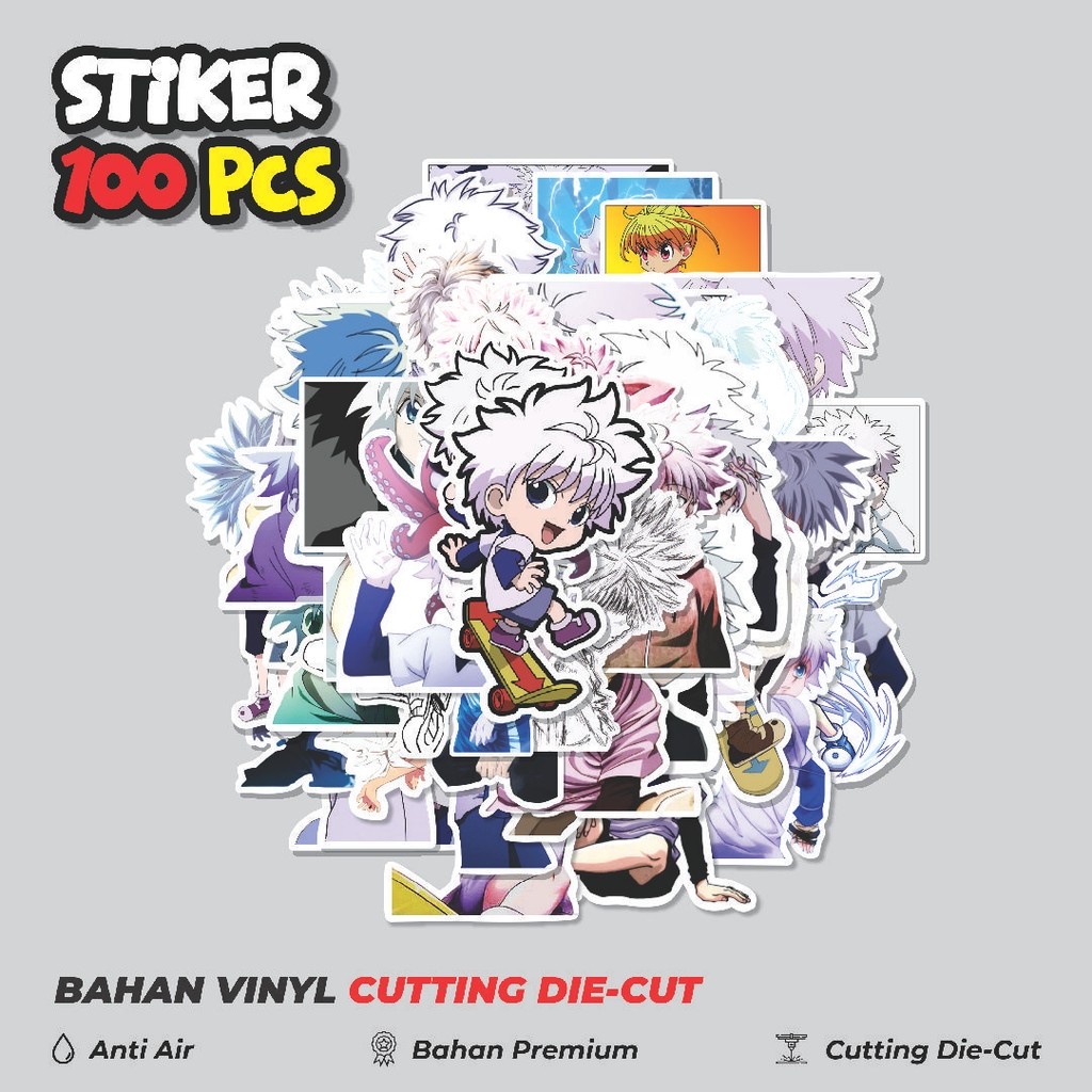 

Terbaru! 50 pcs Stiker Anime Killlua (Hunter x Hunter) Dekorasi Lucu Kreatif untuk Notebook, Skateboard, HP