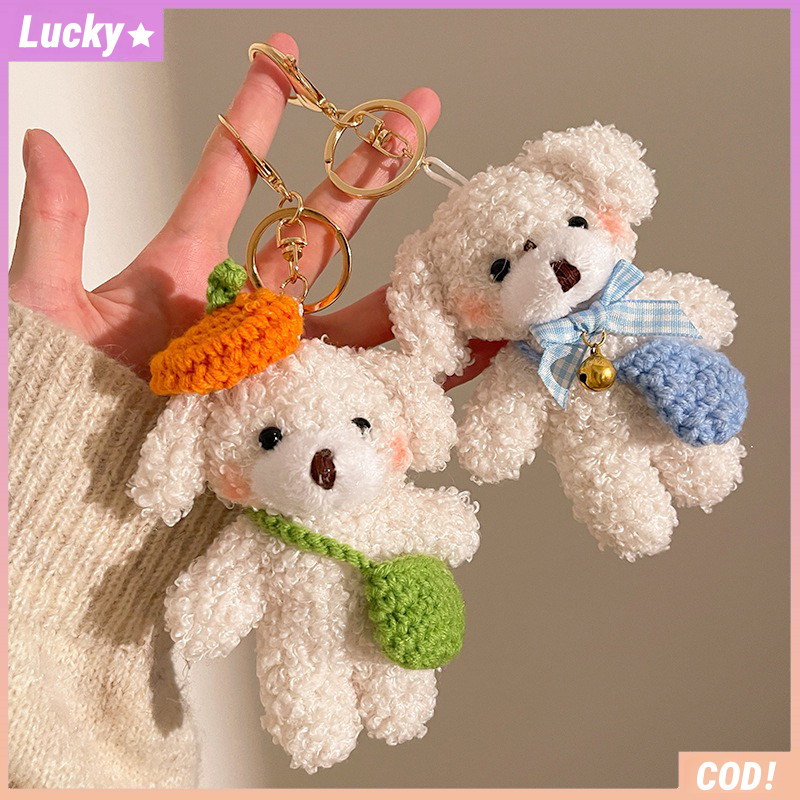 Liontin Fashion Beruang Ransel Boneka Beruang Mewah Boneka Beruang Dengan Kamera Gantungan Tas Kunci