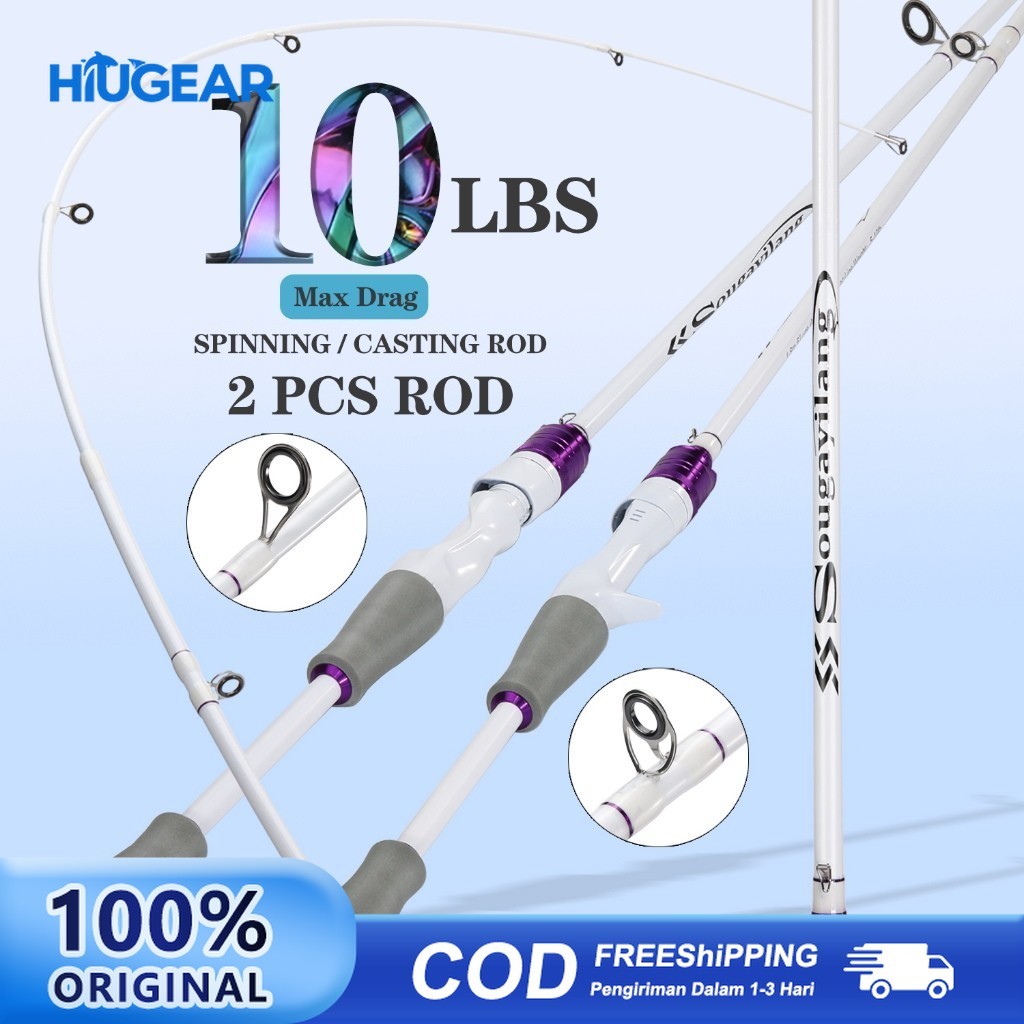 Sougayilang Joran Pancing 180CM 5-10LB Portabel 2 Bagian UL Carbon Pancingan