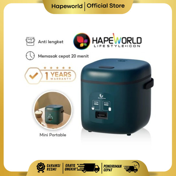 HAN RIVER Rice Cooker Mini 0.8L Magic Com Mini Portable Rice Cooker - GARANSI RESMI