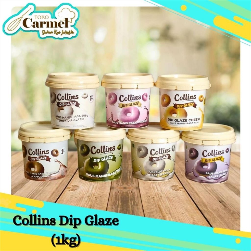 

Collins Dip Glaze 1kg - Topping Dipping Glaze Aneka Rasa Chocolate Coklat Strawberry Tiramisu Green Tea