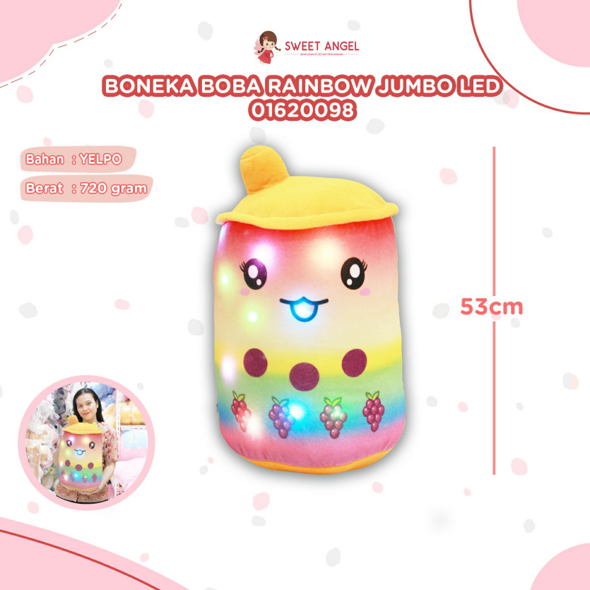 BONEKA BOBA RAINBOW JUMBO BONEKA BOBA RAINBOW ANAK