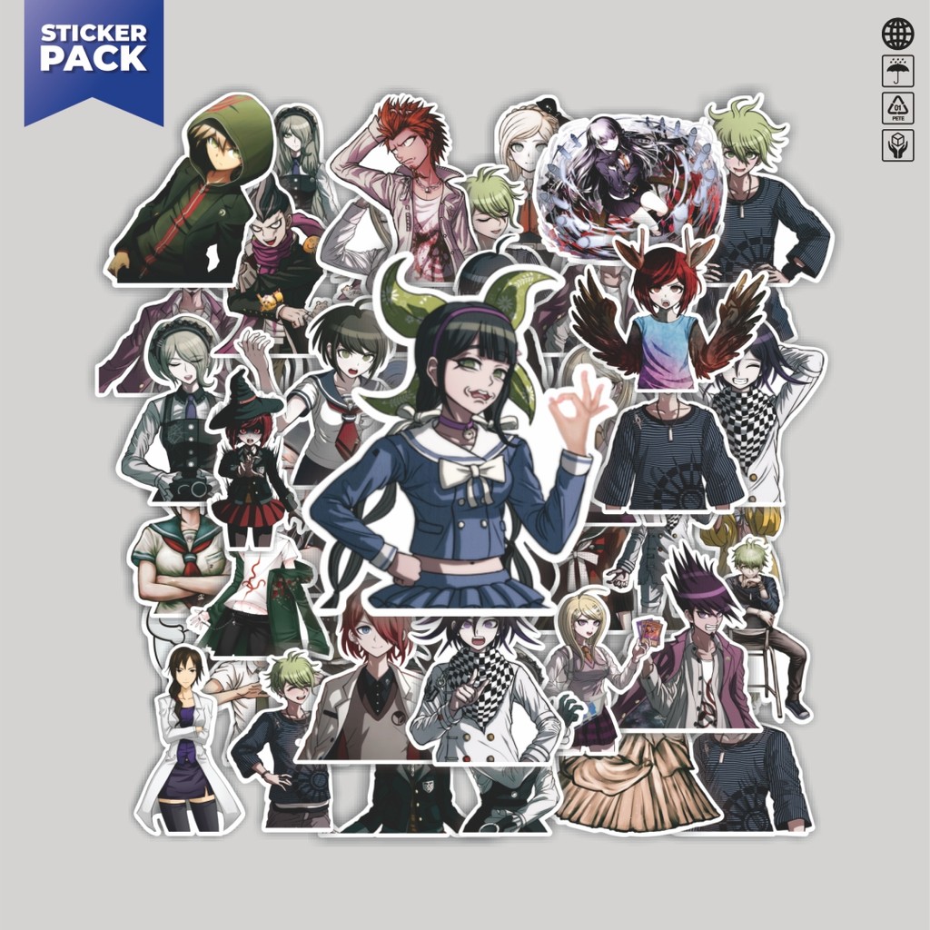

[100PCS]Stiker Pack Stiker Anime Danganronpa Aesthetic Vinyl Anti Air Dekorasi Sticker Laptop Buku Journal Koper Helm Casing HP Gitar Helm Skateboard