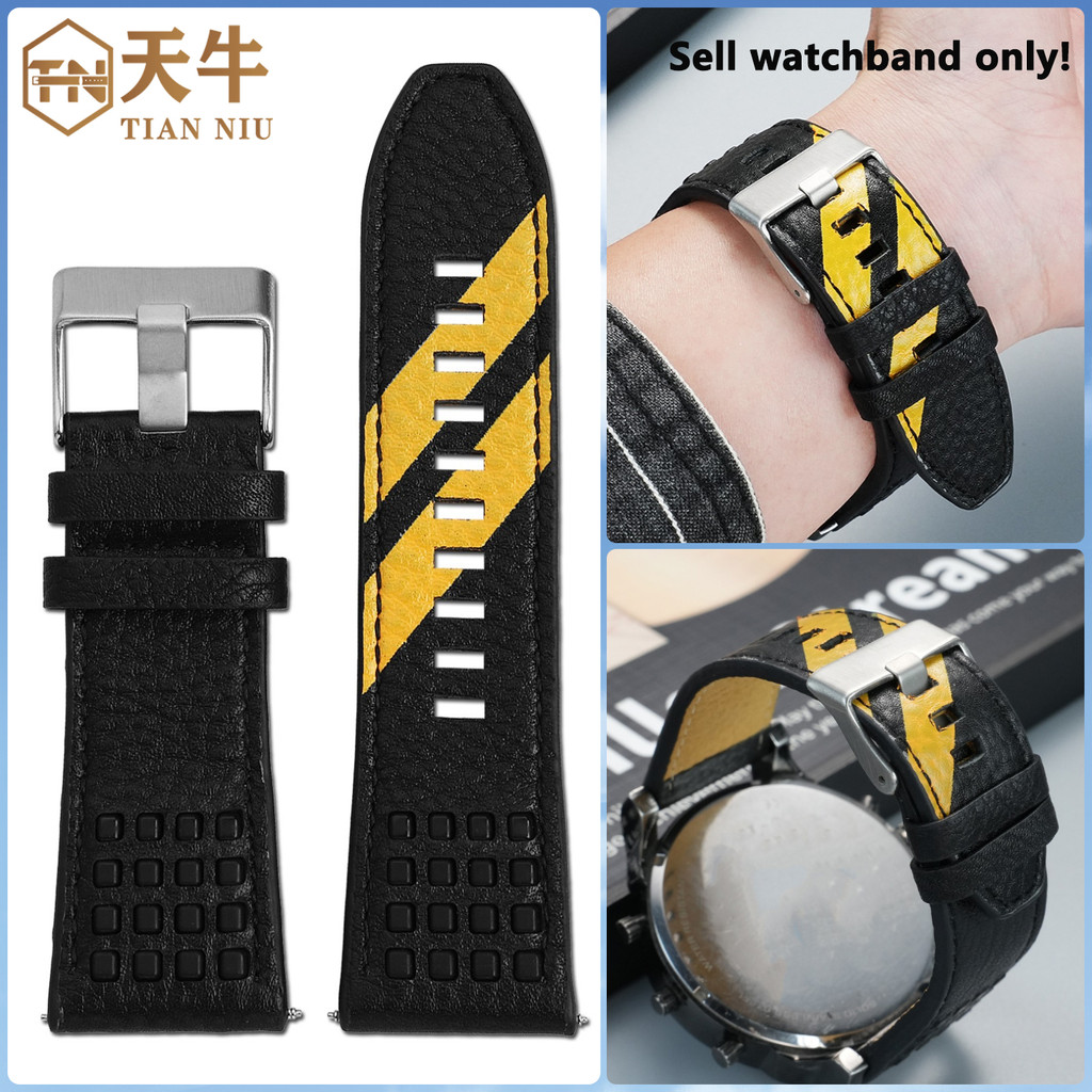 For esel soft cowhide watchband DZ7433/7423/7429/7395/7396/7370 7406 men's genuine leather watchband