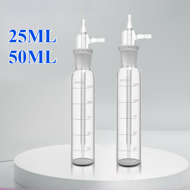 25ML 50ML Midget Inpinger Glass Impinger Glas Lab Dengan Skala Tabung Pengambilan Sampel Gas