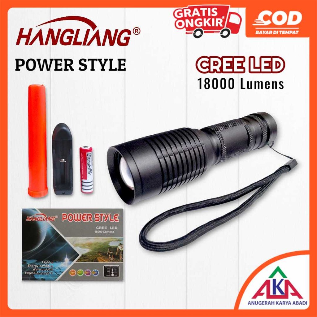 ORIGINAL Paket lengkap Senter SWAT Police / Senter Lalu lintas Bai Chuan / ShuangXiong / Hangliang