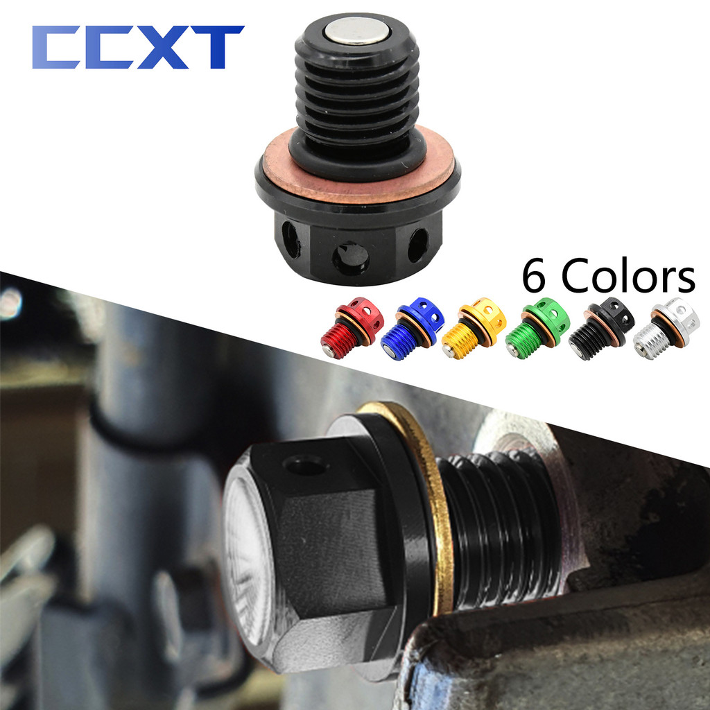 Motorcycle Accessories M12 Magnetic Oil Sump Nut Drain Oil Plug Screw Oil Drain Magnetic Oil Plug Nu