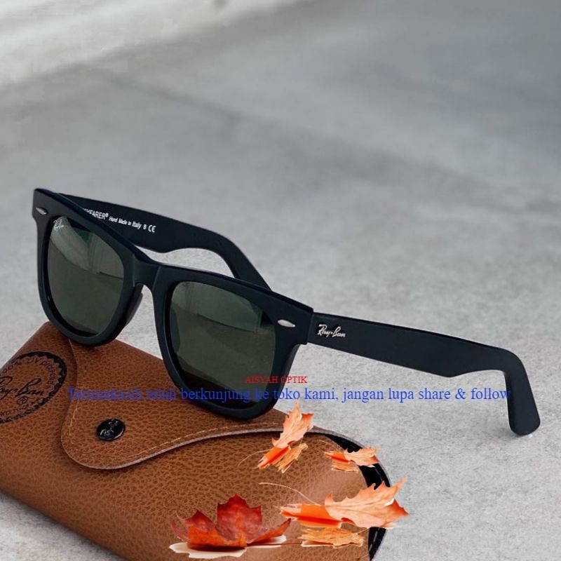 cod Kacamata RAYBAN WAYFARER RB2140A Lensa Kaca Black Dof