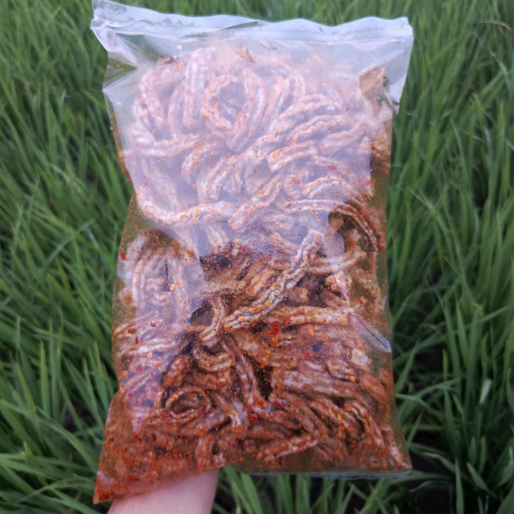 

KERUPUK LINGGIS JENGKOL PEDAS GURIH / KERUPUK JENGKOL STIK