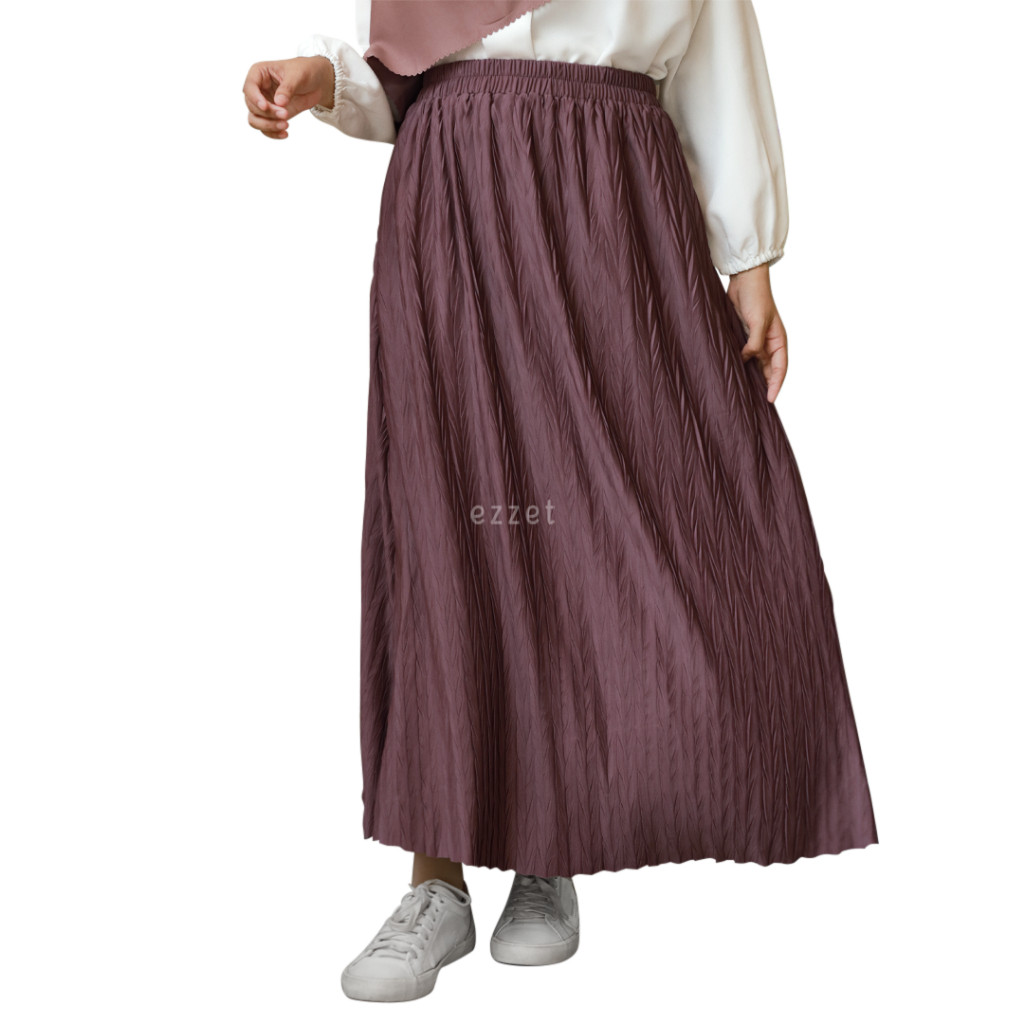 ES.COLD EZZET - Adiva Rok Dewasa Plisket Premium Korean Style Pleats Skirt Jumbo