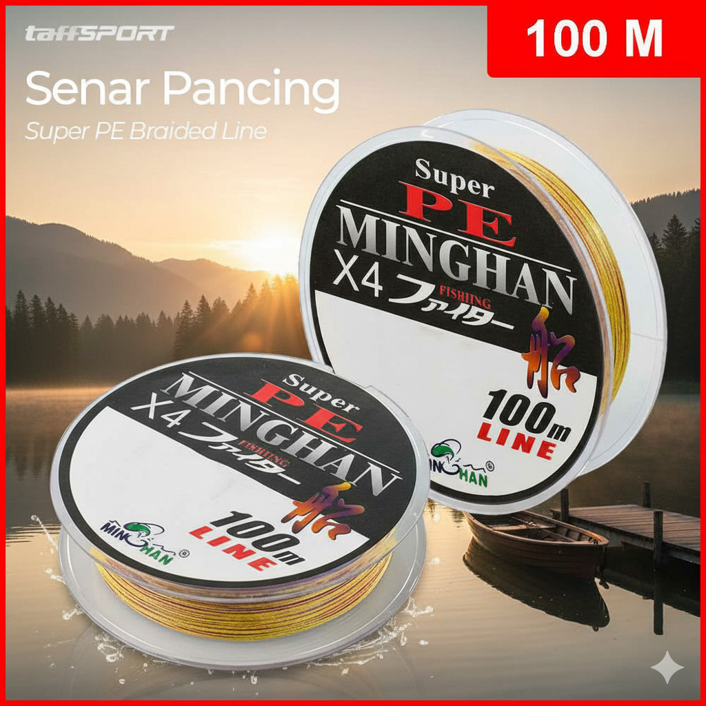 COD Alat Senar Benang Tali Super PE Braided 100 M Peralatan Untuk Pancing Mancing AIr Laut Tawar Mot