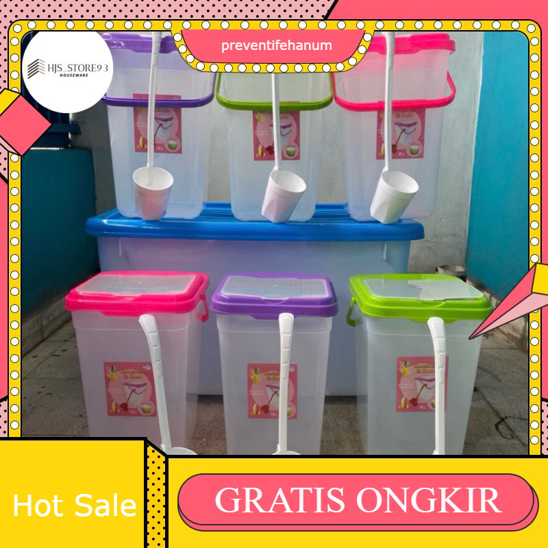 TEMPAT ES BUAH 25 LITER & 15 LITER LOVENIA + GAYUNG / AQUARIUM ES BUAH / TEMPAT ES KELAPA / TEMPAT