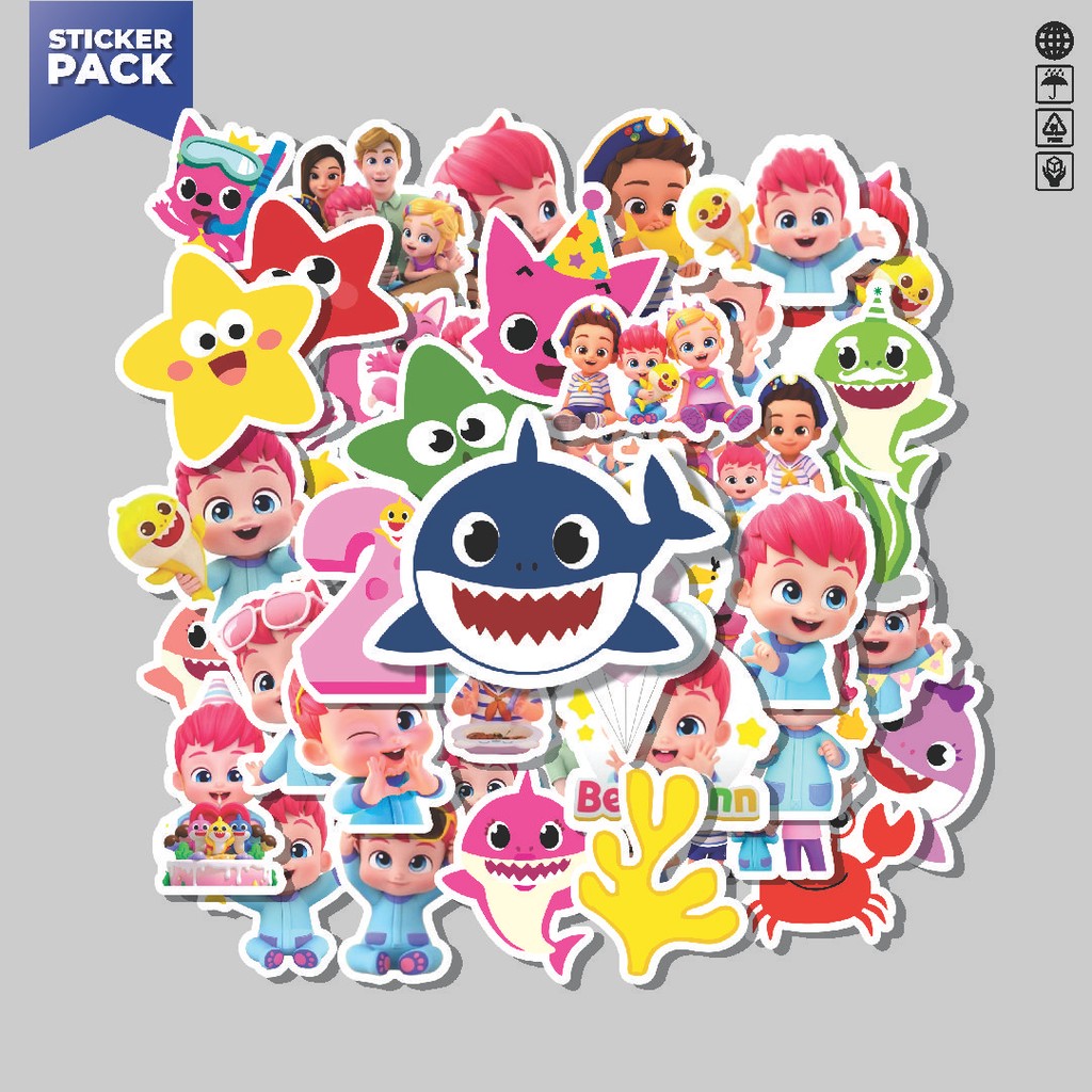

[100PCS]Stiker Pack Stiker Animasi BEBEFINN Aesthetic Vinyl Anti Air Dekorasi Sticker Laptop Buku Journal Koper Helm Casing HP Gitar Helm Skateboard