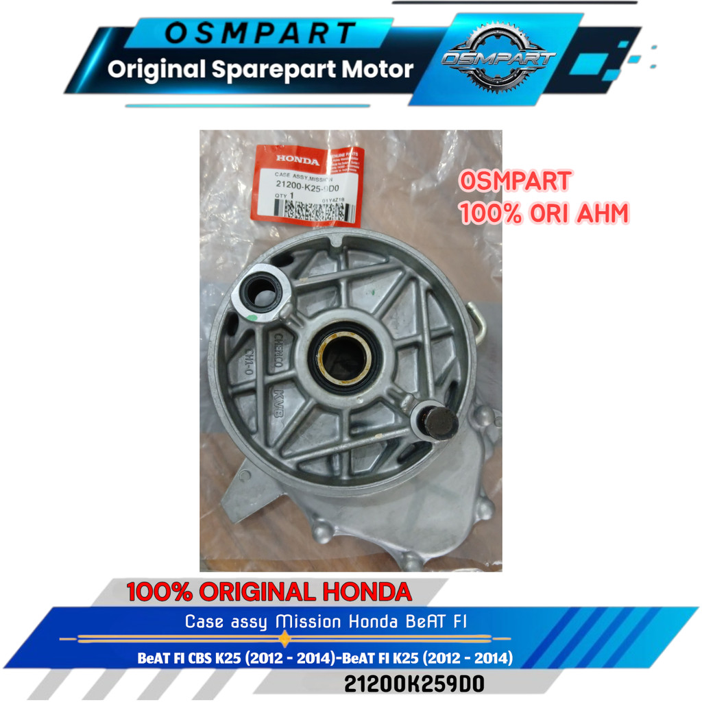 CASE ASSY MISSION BEAT VARIO SCOOPY FI HONDA 21200-K25-9D0 ORIGINAL