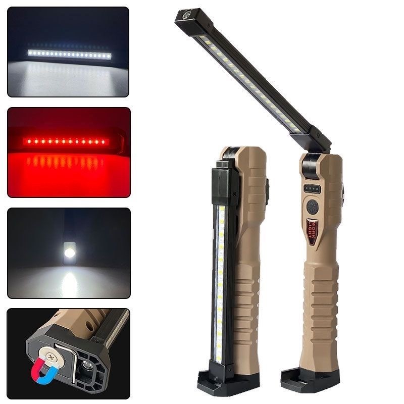 Senter Worklight LED Portable Magnet COB Charger Lampu Lipat Portable