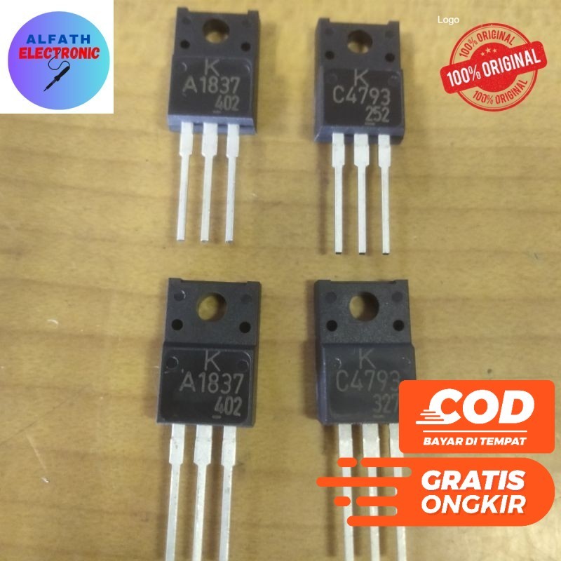 TR A1837 C4793 TRANSISTOR A1837 C4793 SATU SET ORIGINAL KUALITAS BAGUS