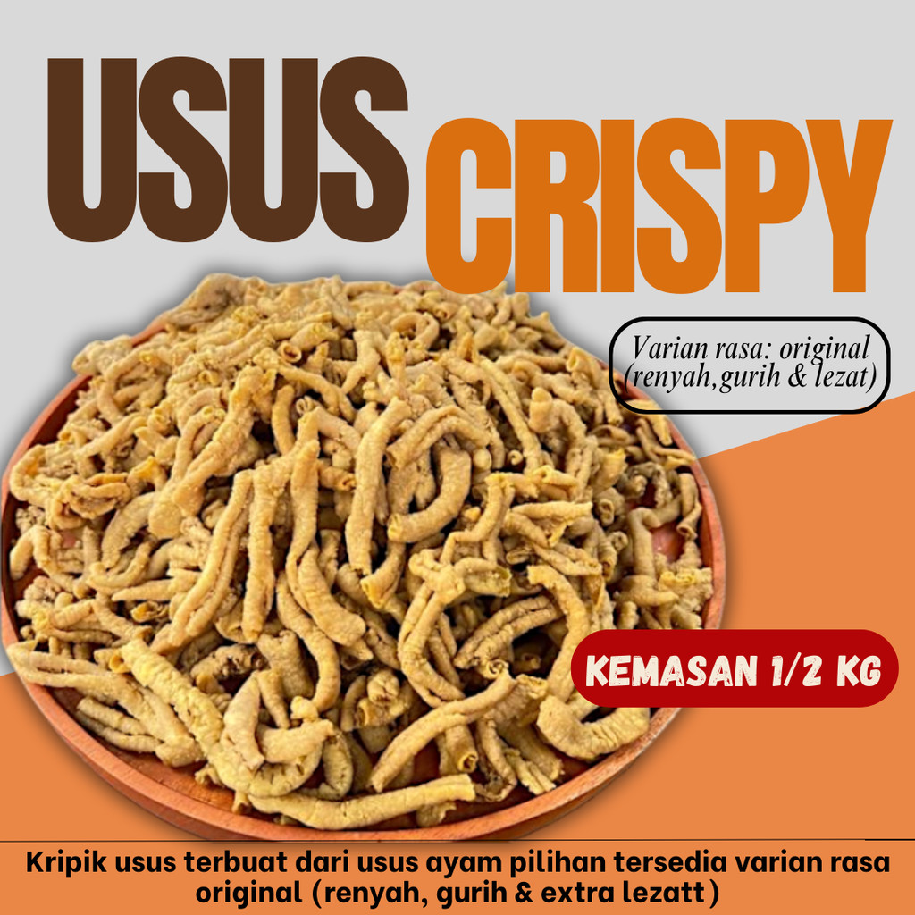 

KERIPIK USUS AYAM CRISPY PREMIUM 500 Gram