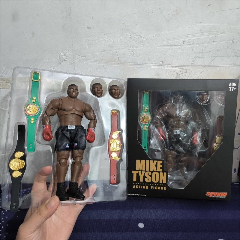 3 Head Face Storm Toys Boxing Boxer Champion Mike Tyson Final Round Mike Tyson Action Figure Collect