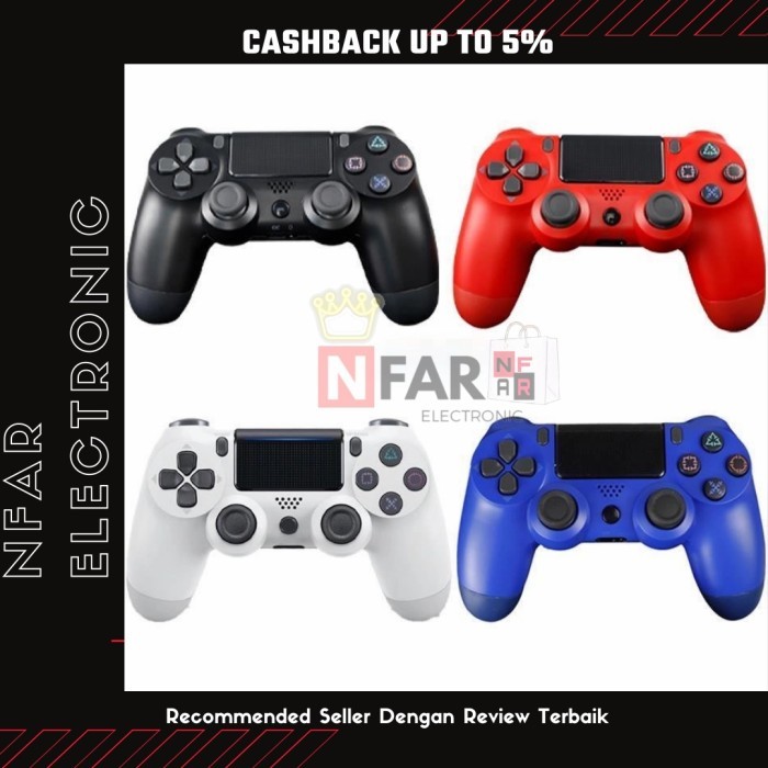 Joystick PS4 PC Wireless Gamepad DS4 Joystick Nirkabel Getaran