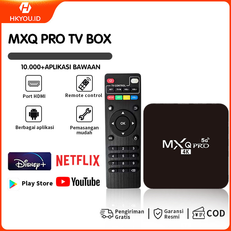 2025 Kotak TV Android Ultra HD 4K Kotak TV 5G Android 13 Kotak TV Pintar 2.4G WIFI 8+128GB Memori