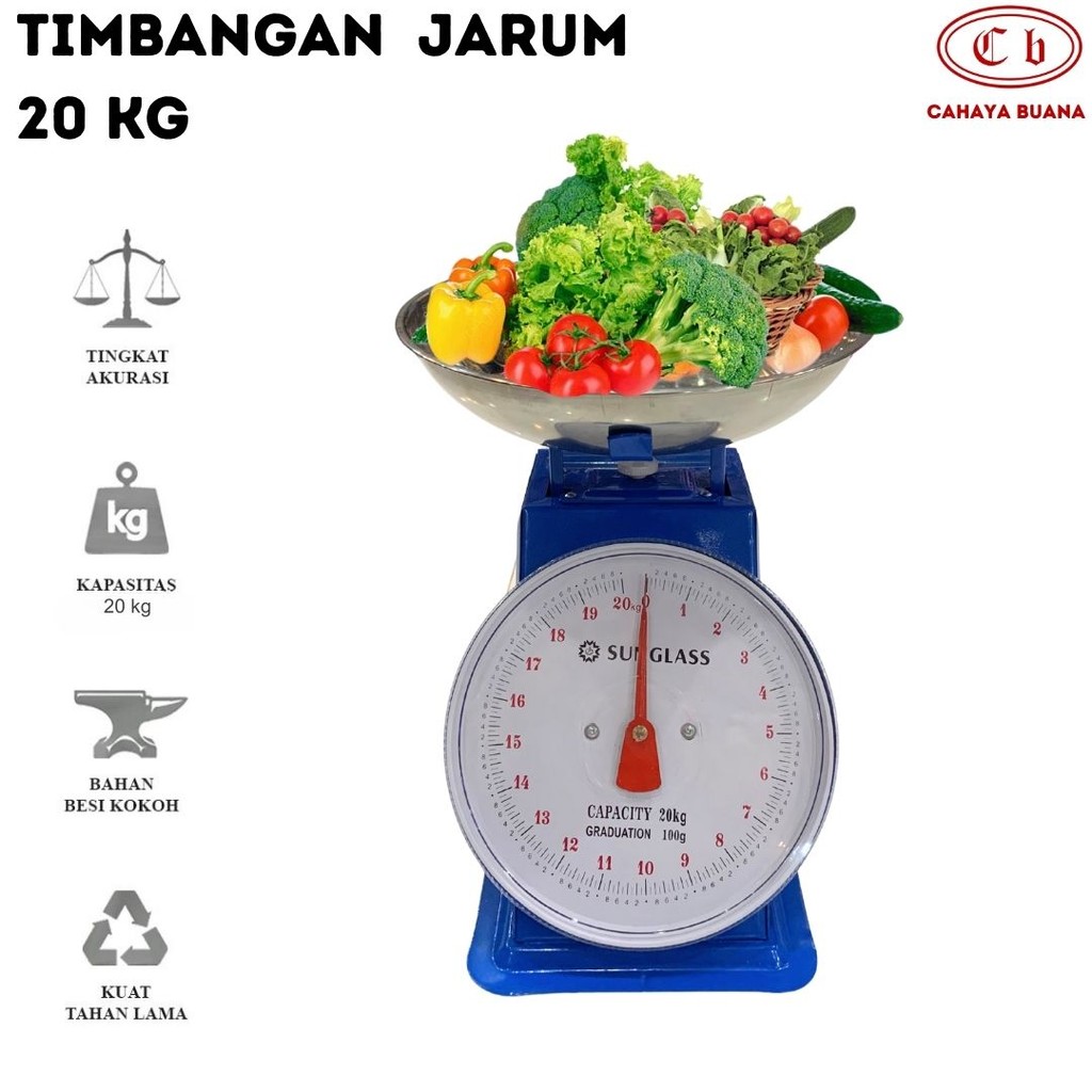 Timbangan Duduk Jarum 20kg / Timbangan Analog Manual / Timbangan Sembako