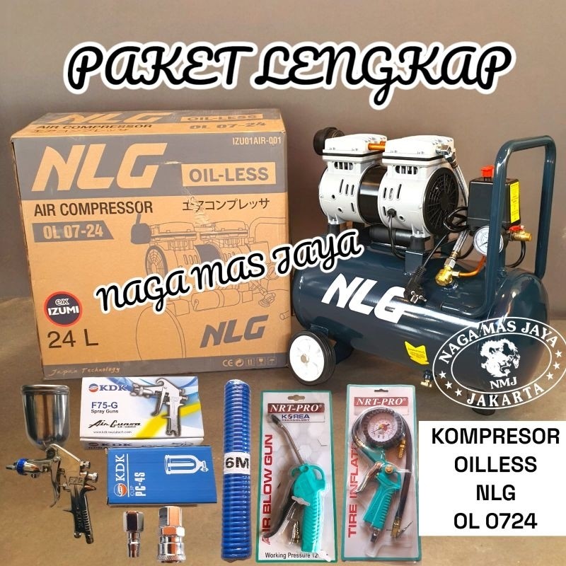 MESIN KOMPRESOR ANGIN OILLES IZUMI OL 0724 / COMPRESSOR ANGIN IZUMI OL0724 - KOMPRESSOR ANGIN 3/4HP 